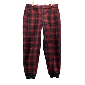 Sanforized Wool Hunting Pants Men 34x27* Buffalo Plaid Outdoor Workwear Camping